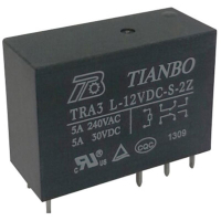 Реле электромагнитное 24 В/DC, 8 А, 1 шт Tianbo TRA3 L-24VDC-S-2Z