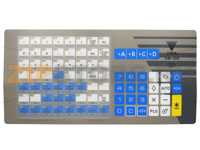Накладка клавиатуры 56 клавиш (UR) для весов DIGI SM-300P/P+/BS Накладка клавиатуры 56 клавиш (UR) для SM-300 (со стойкой). Номер запчасти на сборочном чертеже - 5-1.   