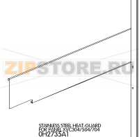 Stainless steel heat-guard for panel Unox XVC 304