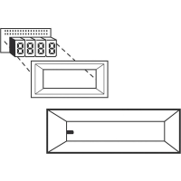 Рамка передняя для дисплея, LC, черная, 3 разряда, пластиковая Strapubox AR 3