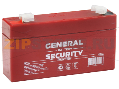 General Security GS 1.3-6   Аккумулятор GS 6-1,3 Характеристики: Напряжение - 6 В; Емкость - 1,3 Ач; Габариты: длинна 97 мм, ширина 24 мм, высота 57 мм, вес: 0,33 кг  