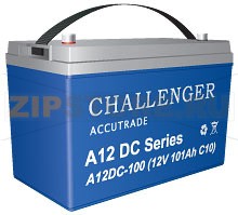 Challenger A12DC-100A Аккумулятор Challenger A12DC-100A
Характеристики: Напряжение -  12В; Емкость - 104 Ач;
Габариты: длина 328 мм, ширина 172 мм, высота 222 мм, вес: 29  кг.