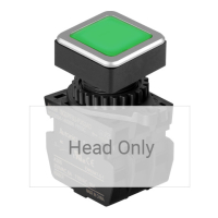Выключатель кнопочный, головка: квадратная, Ø отверстия: 30 мм Autonics SQ3PFSU-P3G