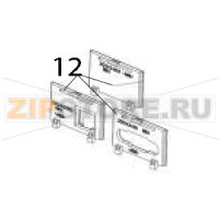 Rear bezels for white healthcare models: includes bezels for serial, ethernet, WiFi, no options (1 each) Zebra ZD421 Direct Thermal